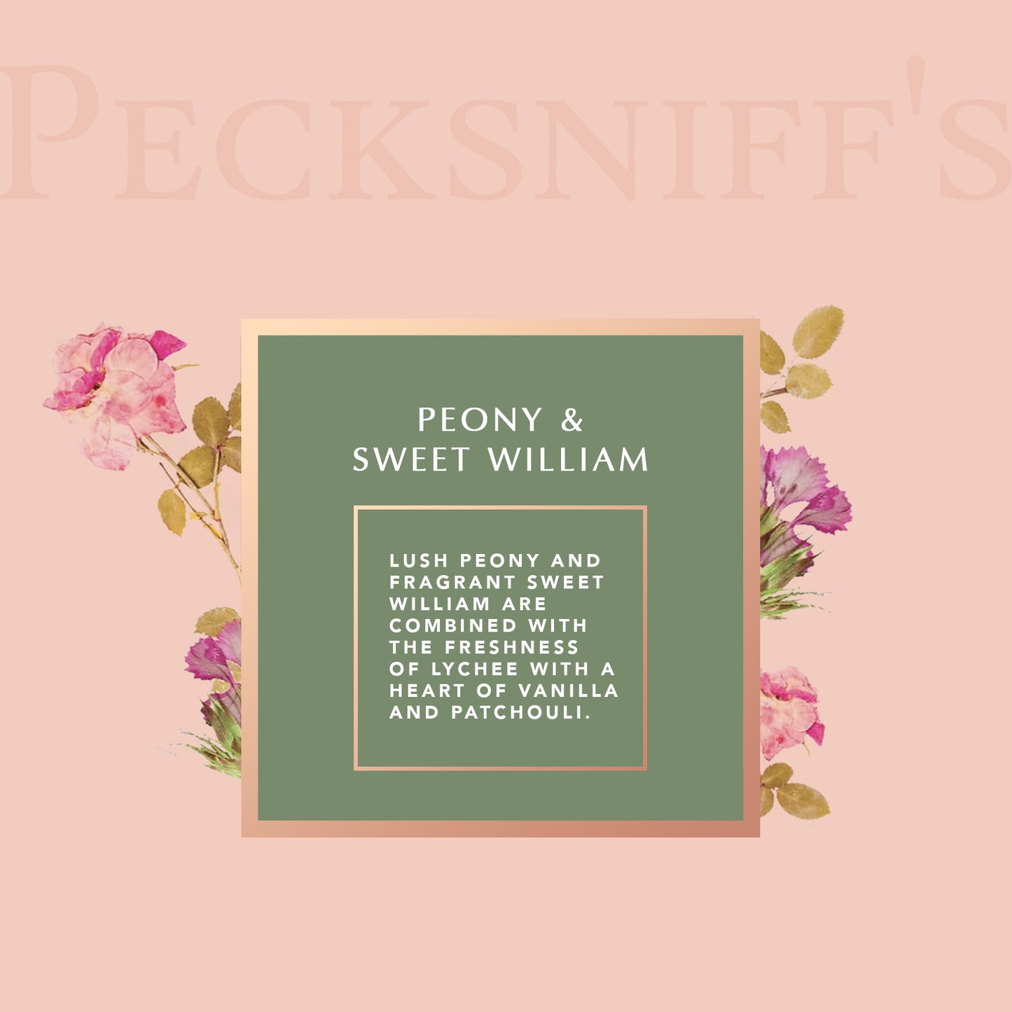 Pecksniffs Peony & Sweet William Bath Soak Decanter | 500ml/16.9 Fl Oz