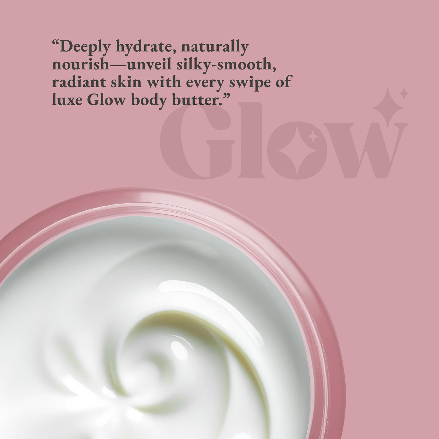 Glow Body Butter, Pink Lychee & Crystal Waters, 250 ml / 8.45 fl oz, Made in England