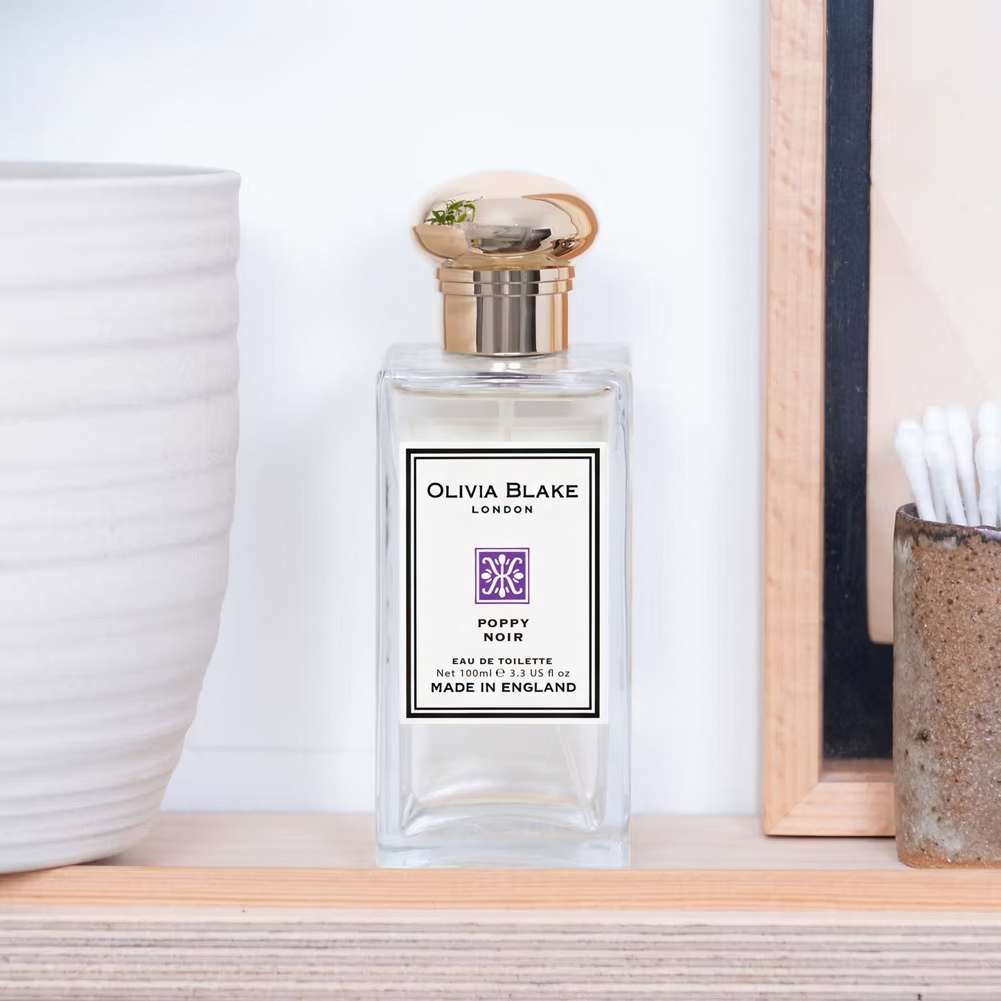 Olivia Blake Poppy Noir Eau de Cologne Spray – Fruity Floral Unisex Cologne with Iris, Tonka & Musk Notes, 3.3 fl oz