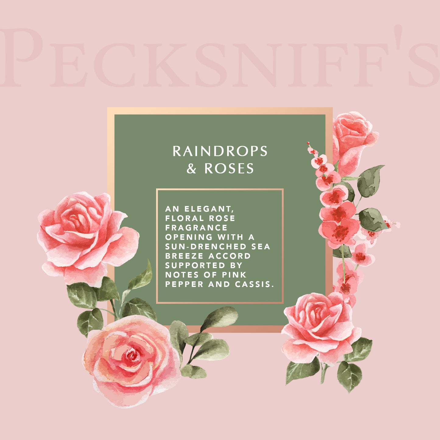 Pecksniffs Prestige Raindrops & Roses Bath Soak Decanter | 500ml/16.9 Fl Oz