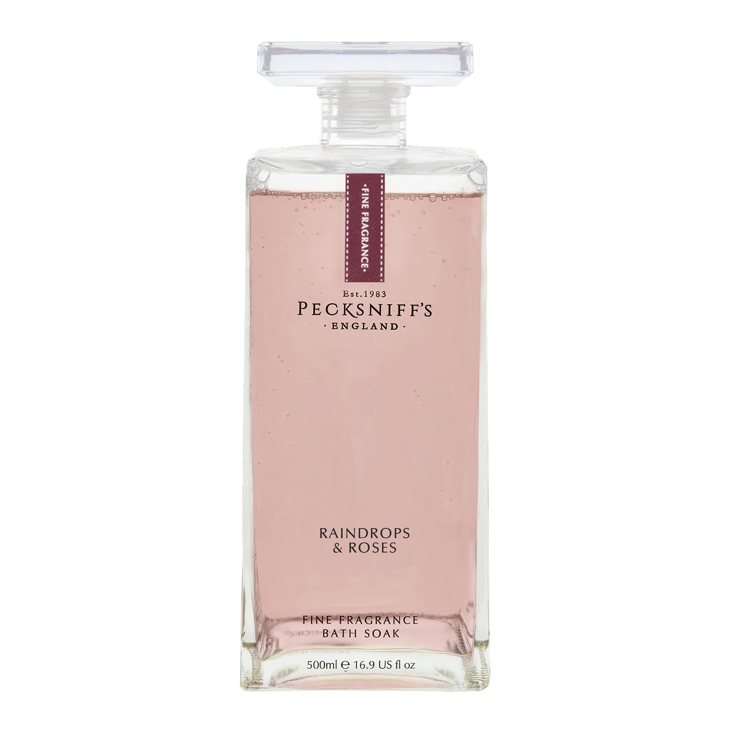 Pecksniffs Prestige Raindrops & Roses Bath Soak Decanter | 500ml/16.9 Fl Oz