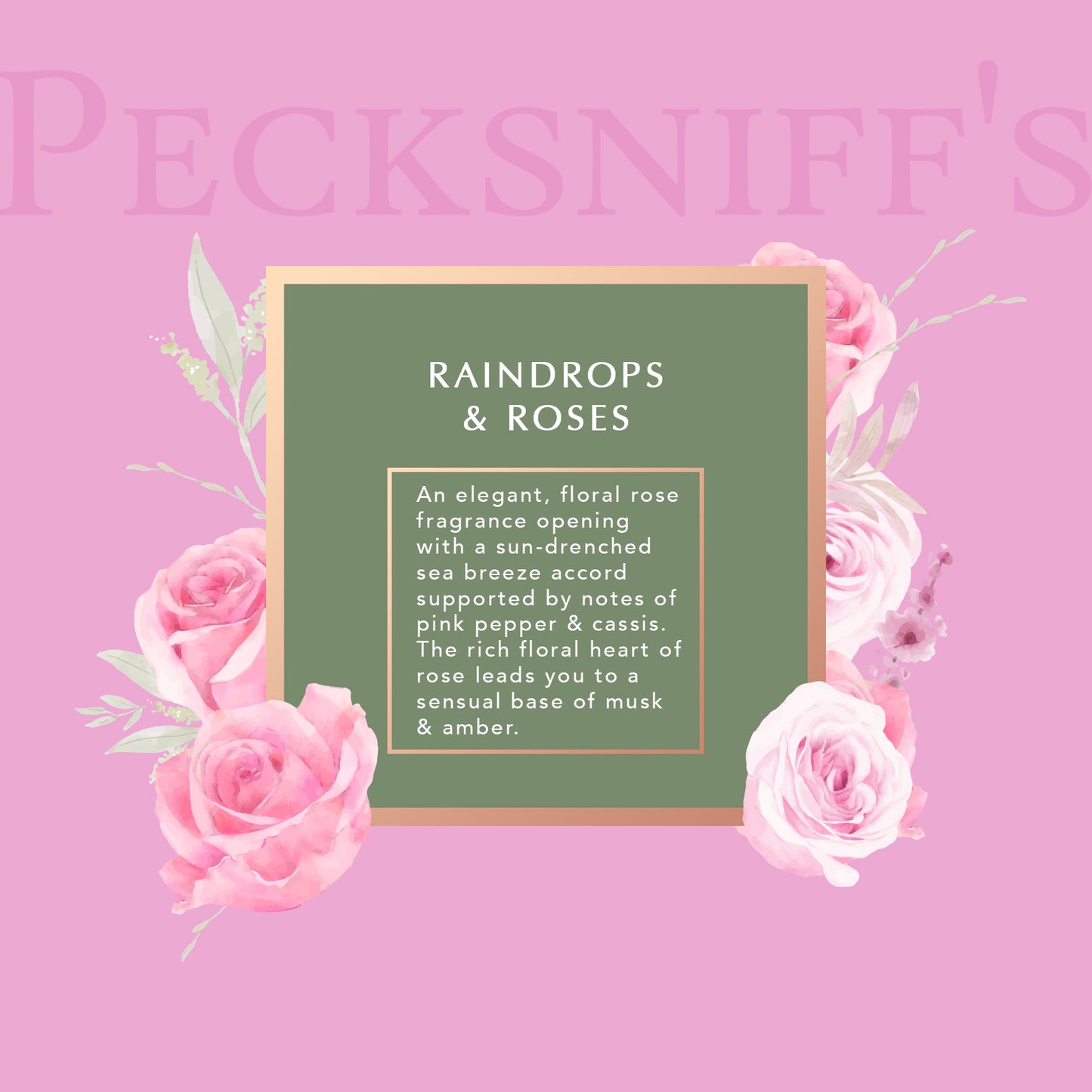 Pecksniffs Raindrops & Roses Fine Fragrance Hand Wash in a Glass Bottle | 500ml, 16.9 Fl oz