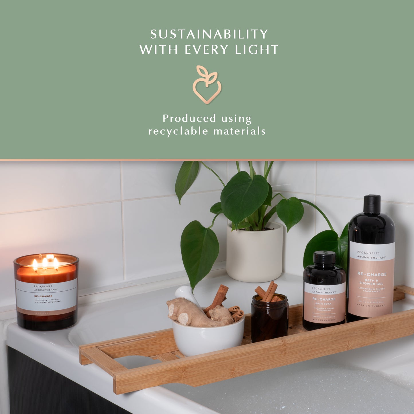 Pecksniffs Amber Re-Charge Candle | 3 Wicks, 550g/19.40oz
