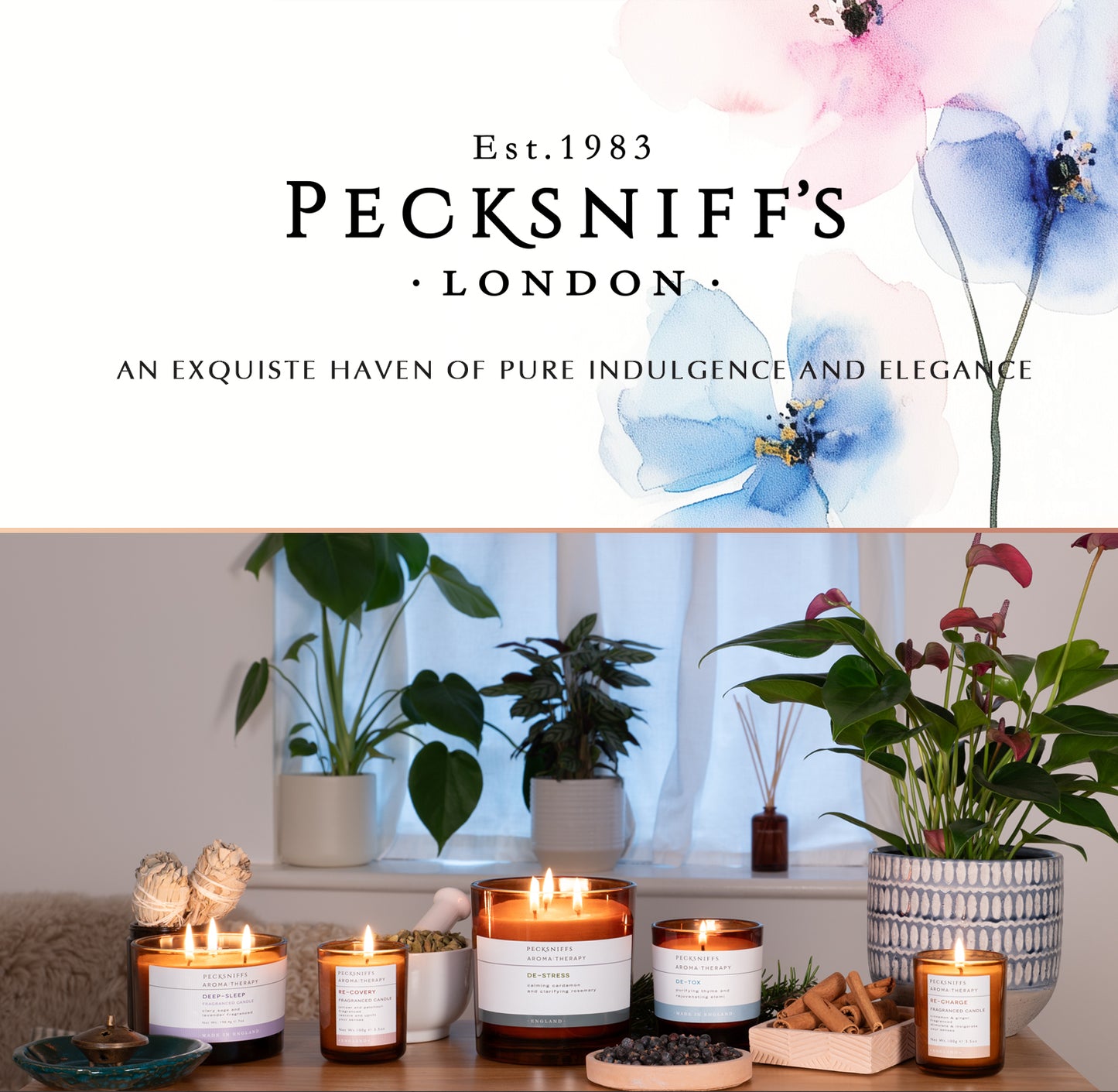 Pecksniffs Amber Re-Charge Candle | 3 Wicks, 550g/19.40oz