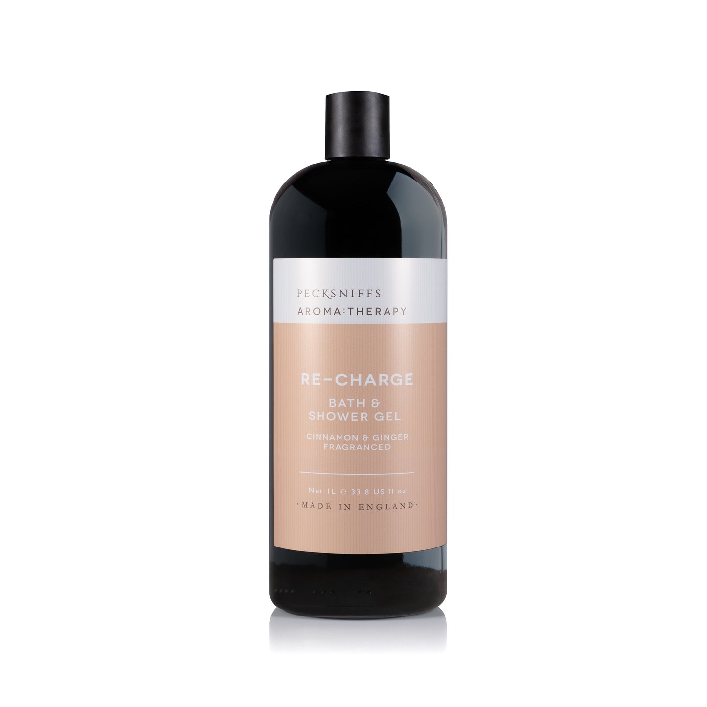 Pecksniff's Aroma:Therapy Re-Charge Shower Gel – Luxurious Moisturizing Bath & Body Cleanser, 1000 ml/33.8 fl oz Bottle