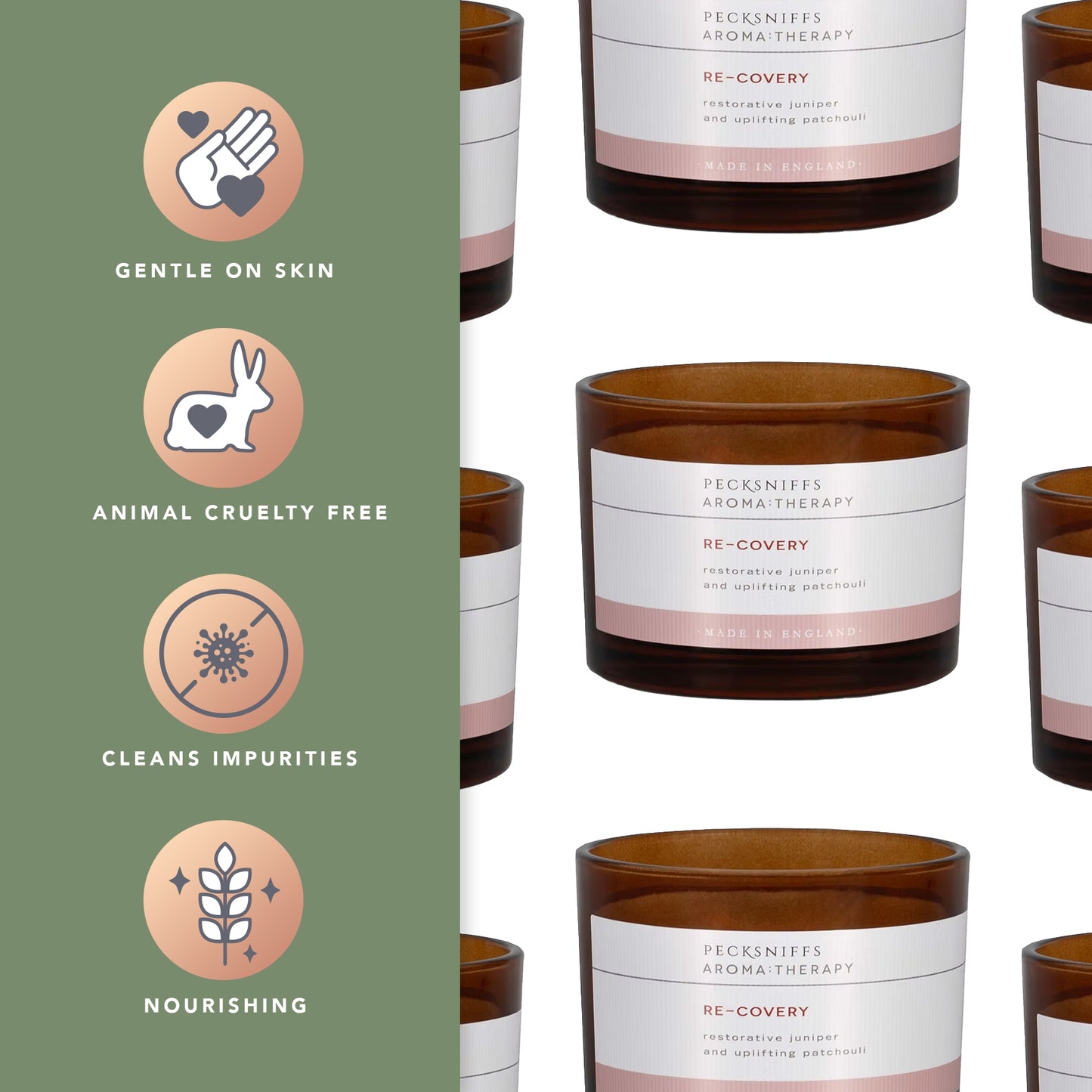 Pecksniffs Aromatherapy Re-Covery Candle | 3 Wicks, 283g/9.9oz