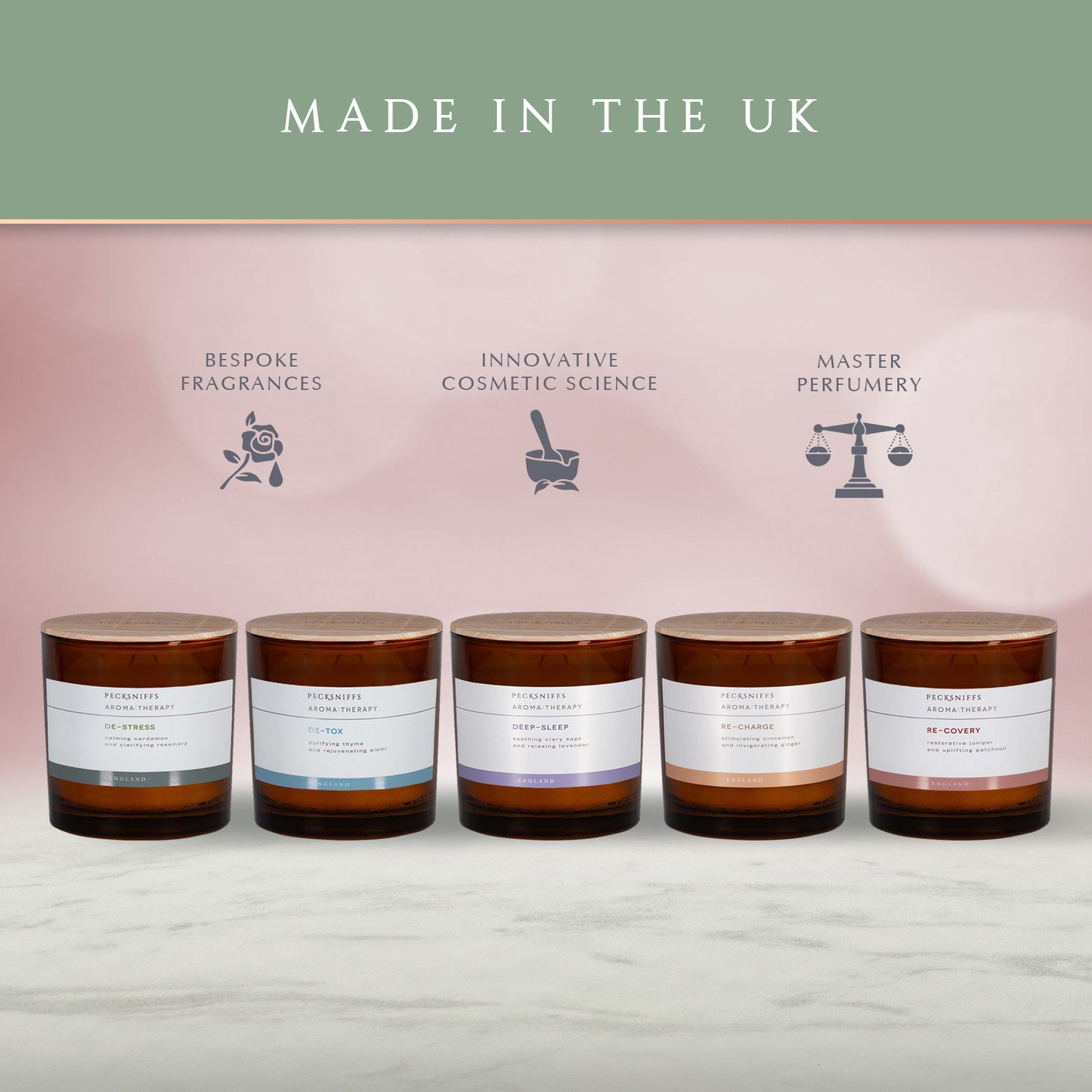 Pecksniffs Amber Re-Covery Candle | 3 Wicks, 550g/19.40oz