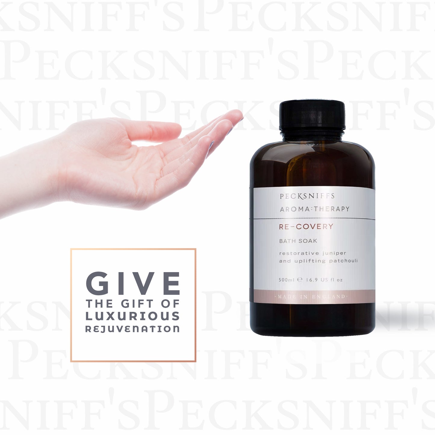 Pecksniffs Aroma:Therapy Re-Covery Bath Soak Decanter | 500ml/16.9 Fl Oz