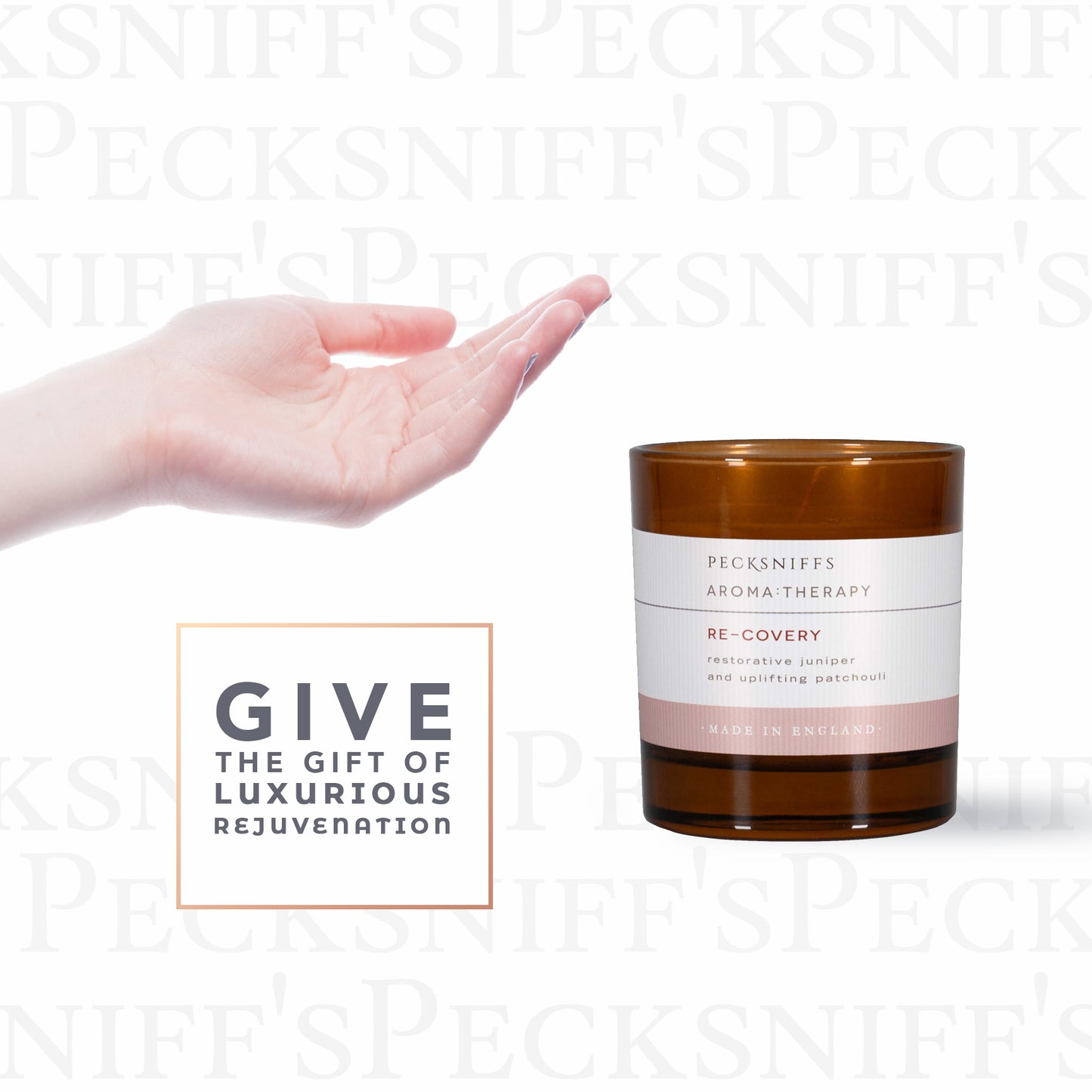 Pecksniffs Aromatherapy Re-Covery Candle with Dust Cover | 1 Wick, 150g/5.29oz