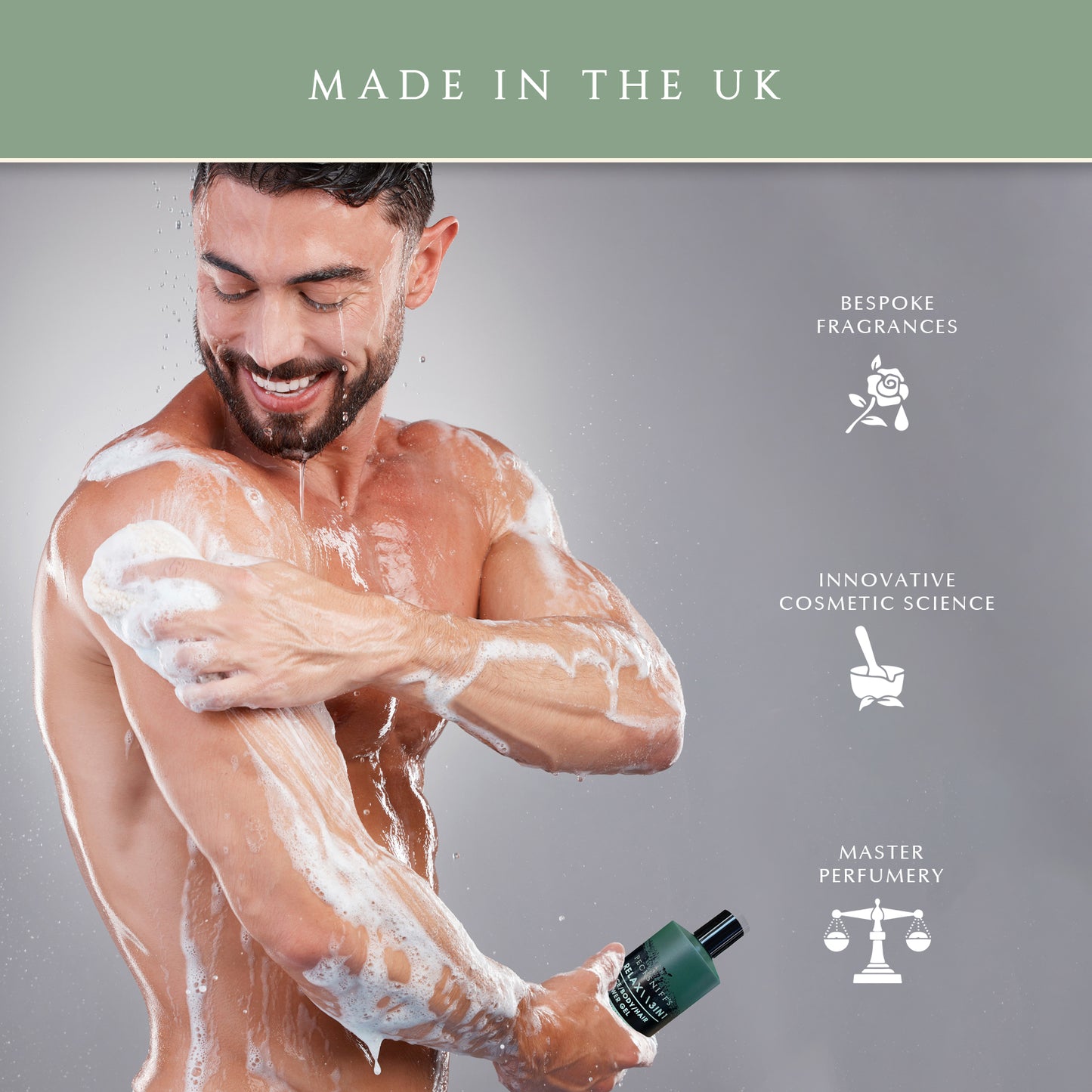 Pecksniff's Relax Magnesium 3-in-1 Arnica & Sage Shower Gel | 500ml /16.9 Fl Oz