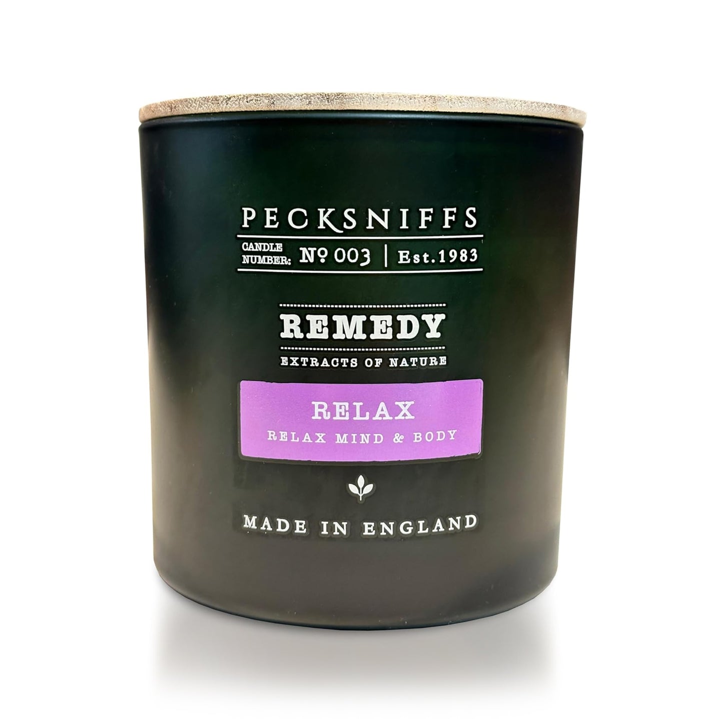 Pecksniffs Remedy Green Tall Relax Candle | 3 Wicks, 550g /19.4 oz