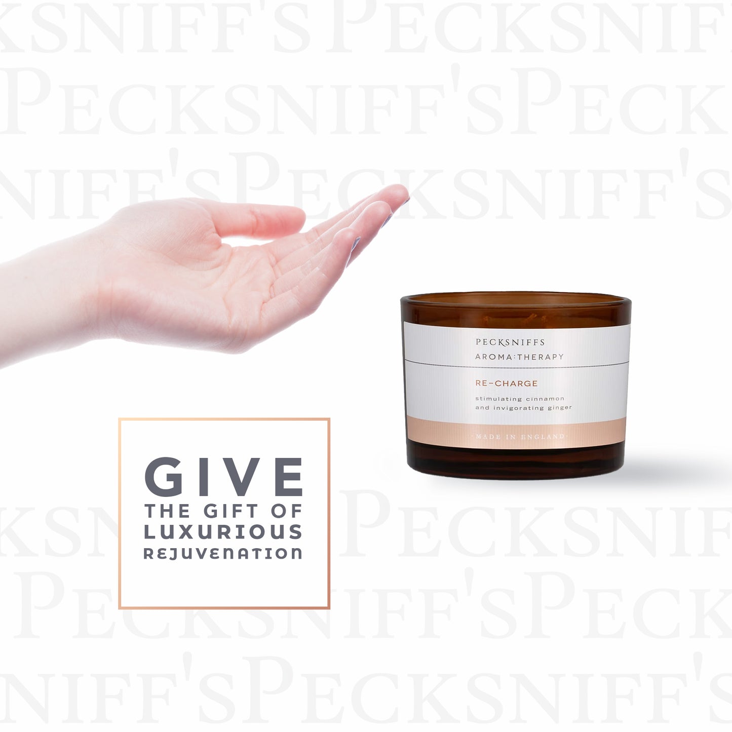 Pecksniffs Aromatherapy Re-Charge Candle | 3 Wicks, 283g/9.9oz