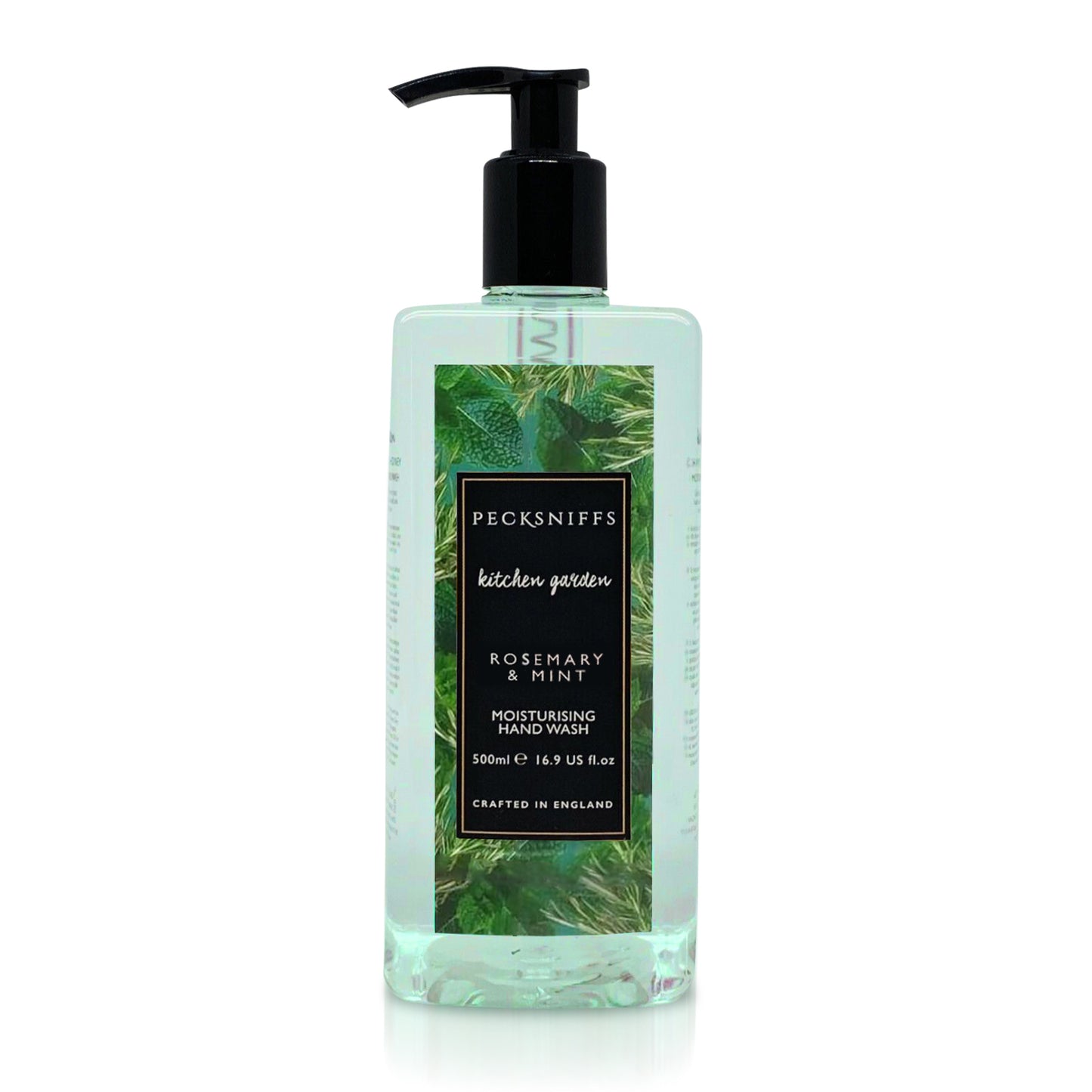 Pecksniffs Rosemary & Mint Scented Moisturizing Hand Wash | 500ml, 16.9 Fl oz
