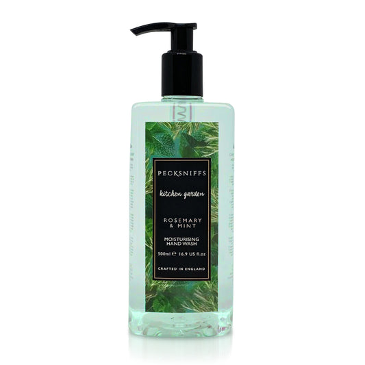 Pecksniffs Rosemary & Mint Scented Moisturizing Hand Wash | 500ml, 16.9 Fl oz
