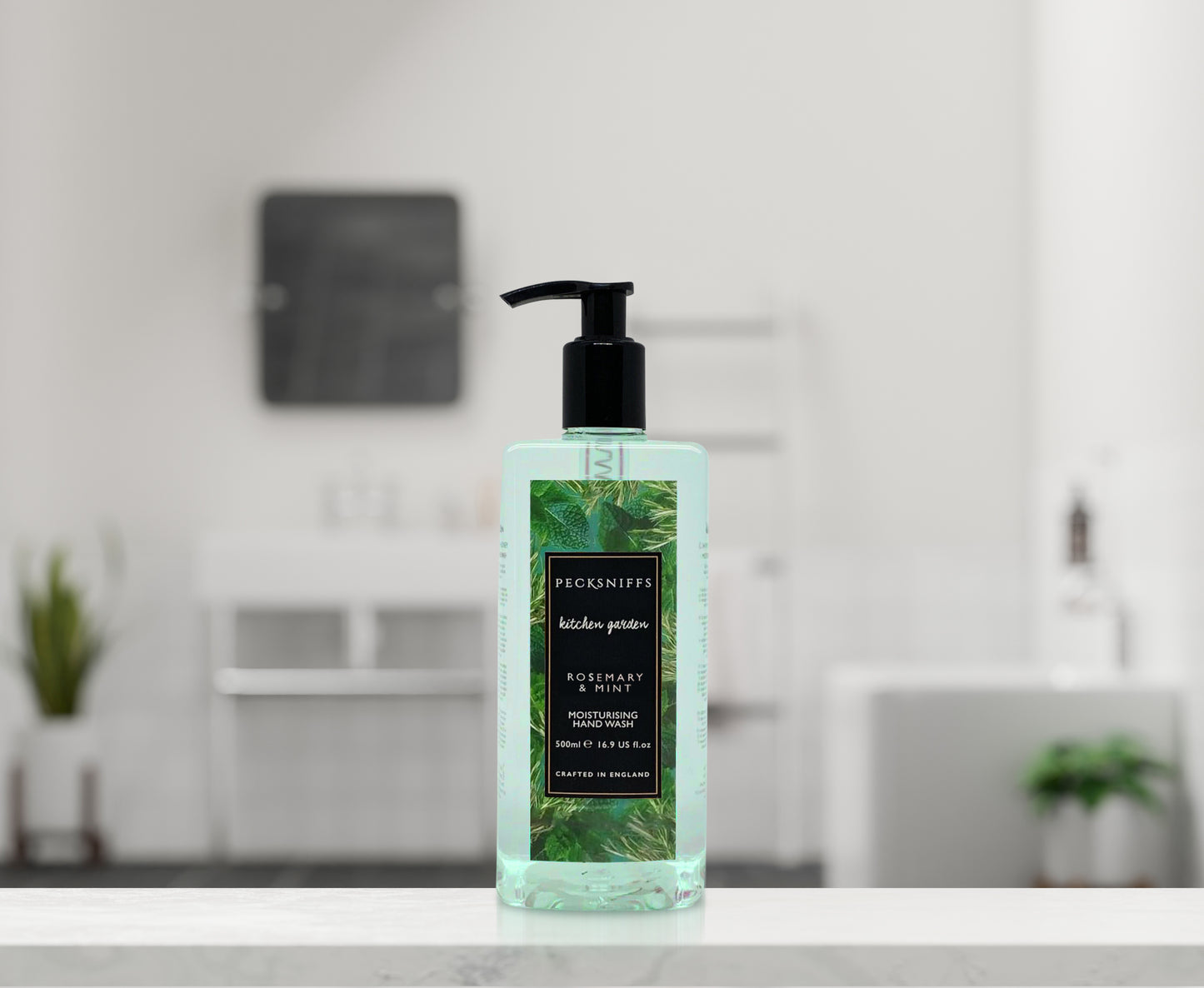 Pecksniffs Rosemary & Mint Scented Moisturizing Hand Wash | 500ml, 16.9 Fl oz