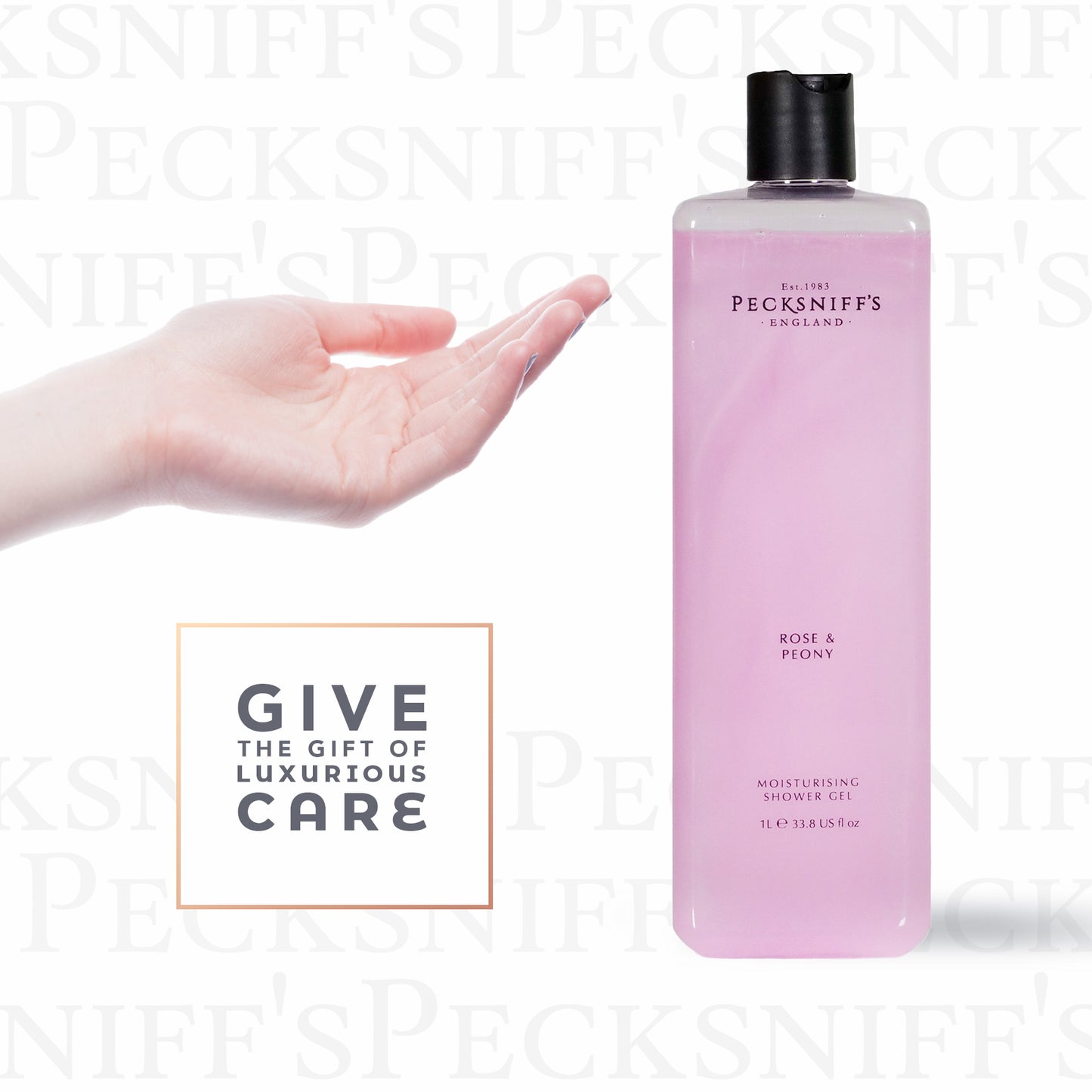 Pecksniffs Rose & Peony Moisturizing Shower Gel | 1000 ml / 33.80 Fl Oz