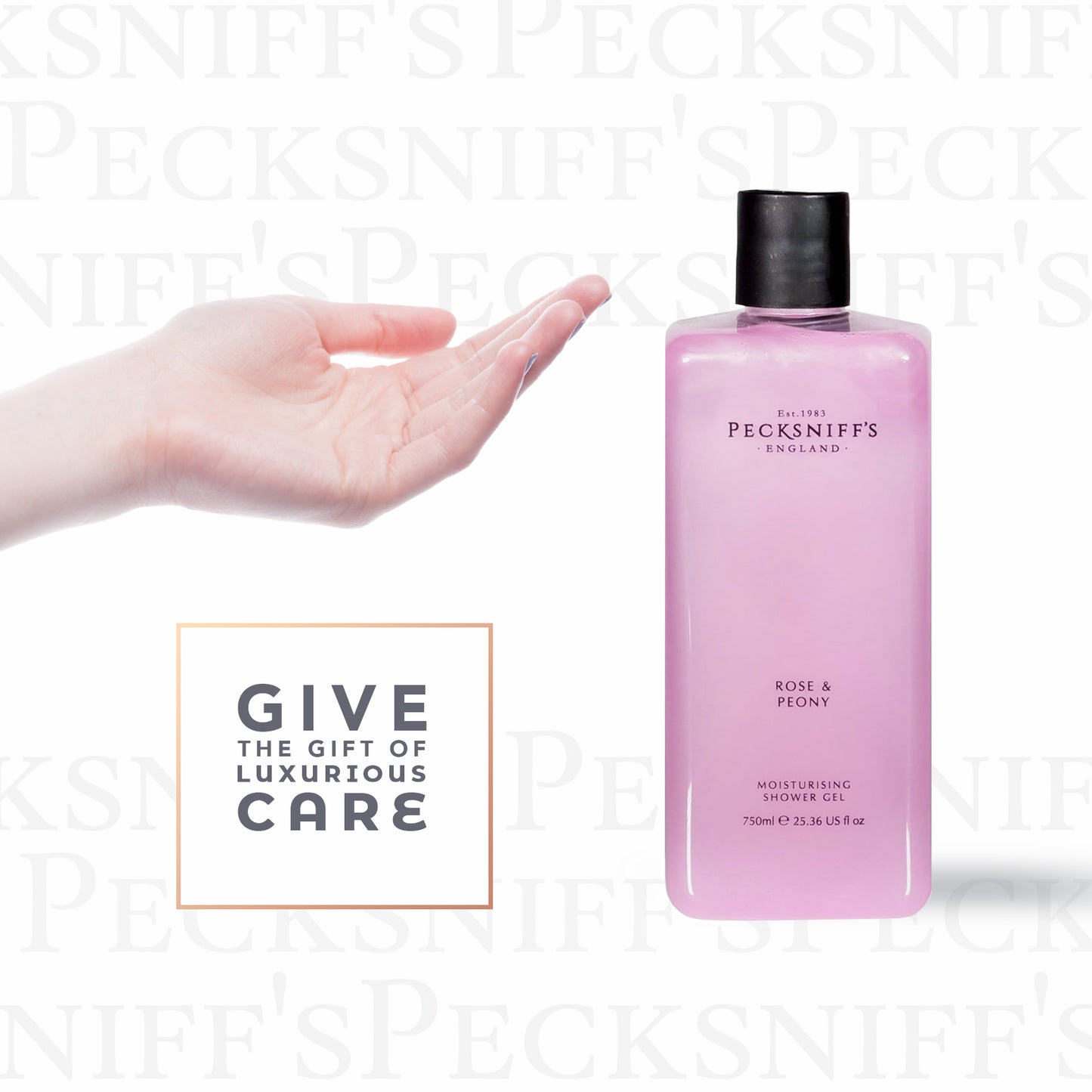 Pecksniff's Rose & Peony Moisturizing Shower Gel | 750ml / 25.36 Fl Oz