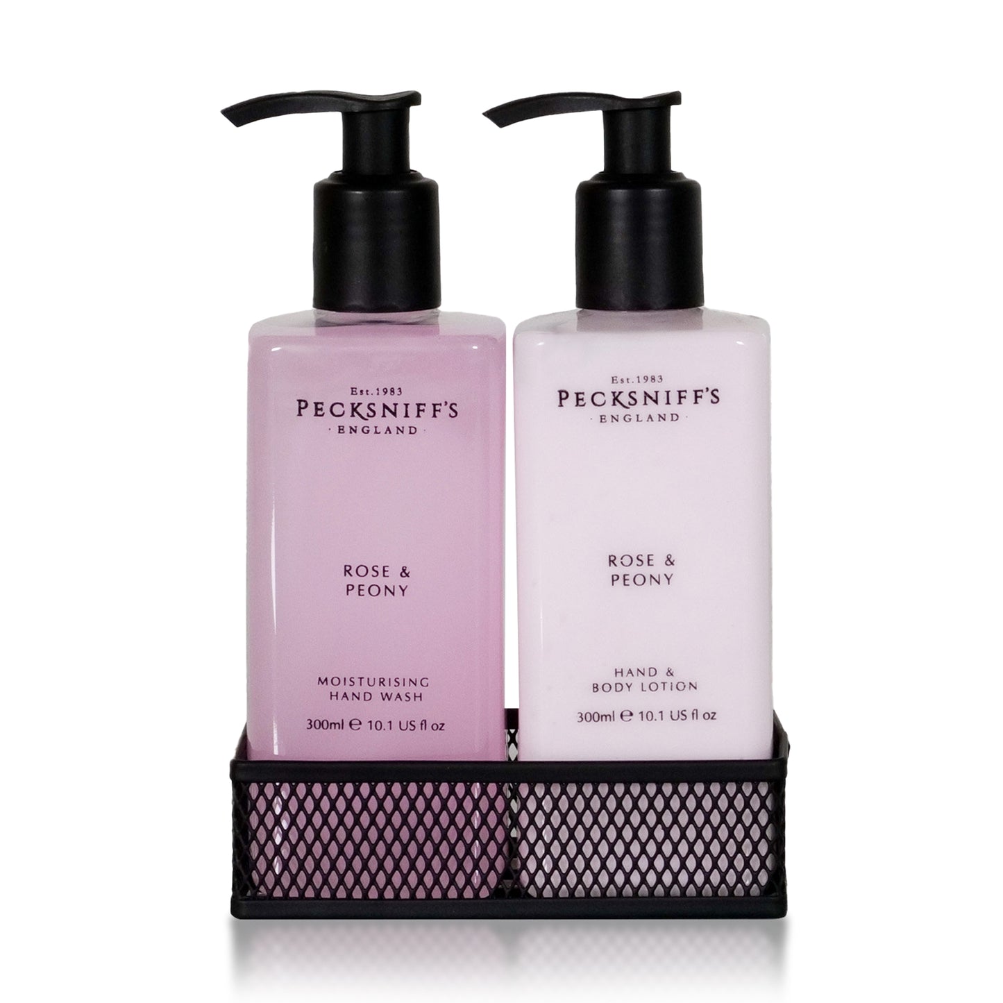 Pecksniff's Rose & Peony Moisturizing Hand Wash, Lotion & Caddy | 300ml/10.14 Fl oz