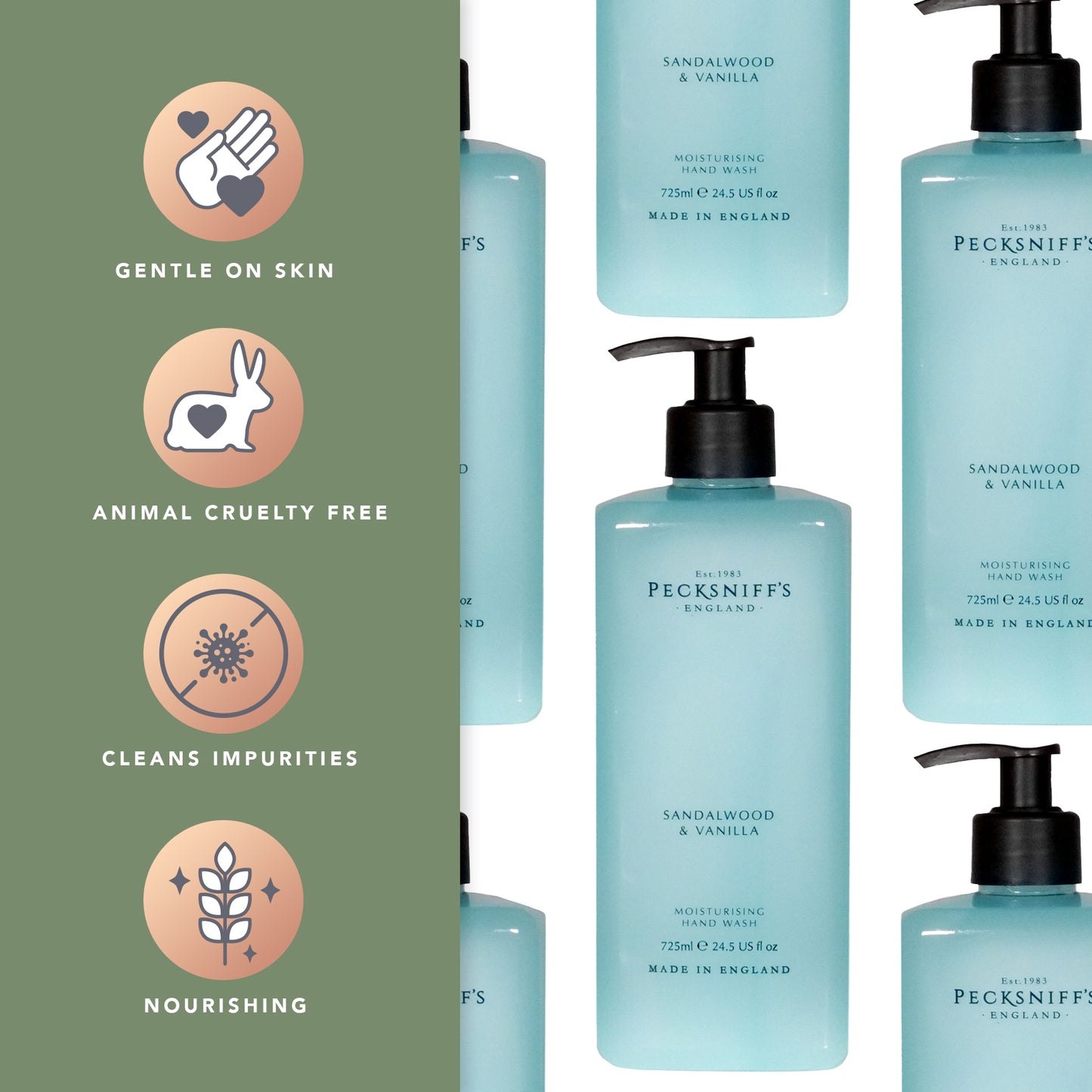 Pecksniff's Sandalwood & Vanilla Hand Wash 725 ml/24.5 Fl Oz