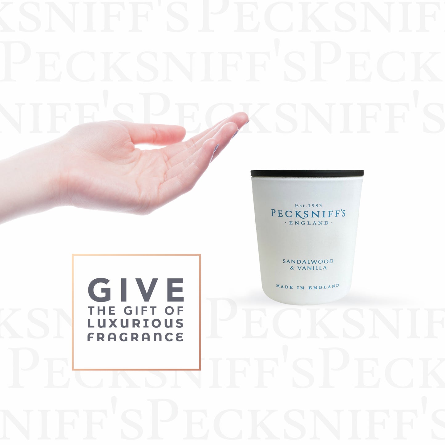 Pecksniff's Sandalwood & Vanilla Luxury Scented Candle | 1 Wick, 100 g/3.5 oz