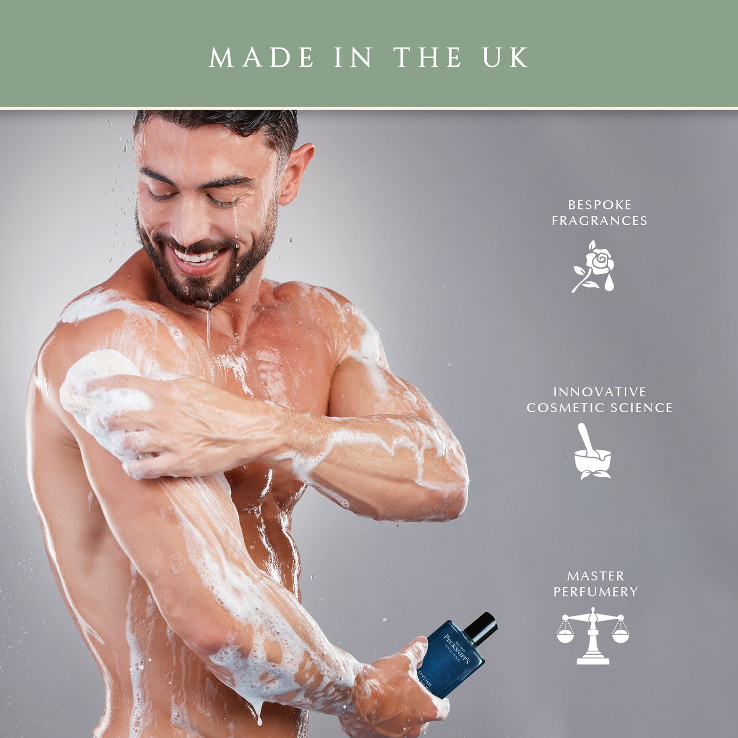 Pecksniffs Stylish Men's Bath and Shower Gel | 500ml /16.9 Fl Oz