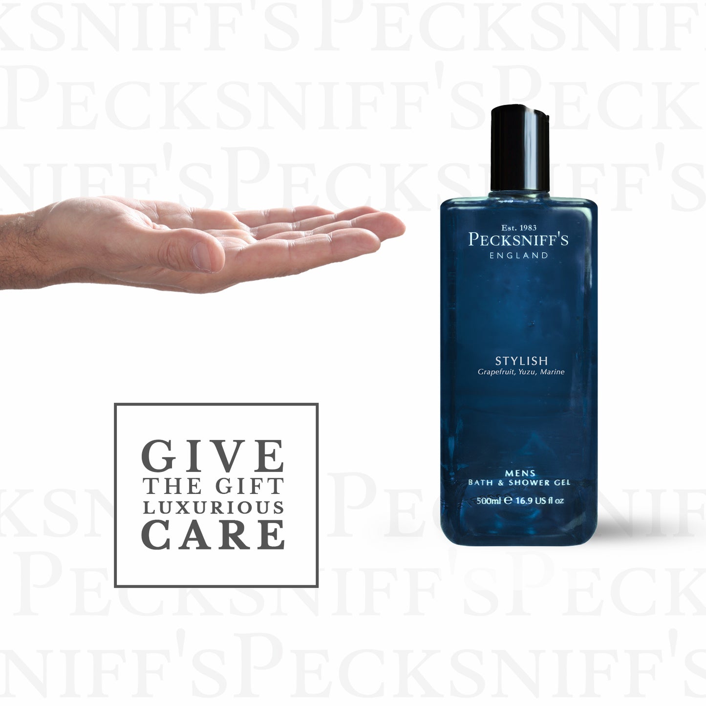 Pecksniffs Stylish Men's Bath and Shower Gel | 500ml /16.9 Fl Oz