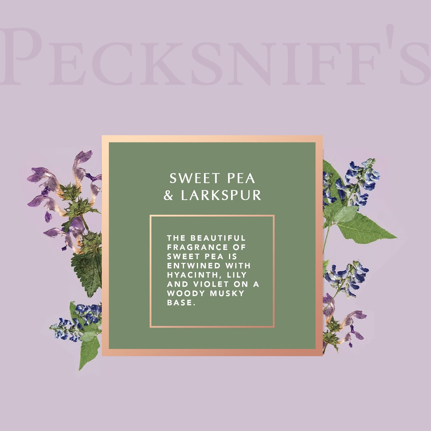 Pecksniffs Sweat Pea & Larkspur Bath Soak Decanter | 500ml/16.9 Fl Oz