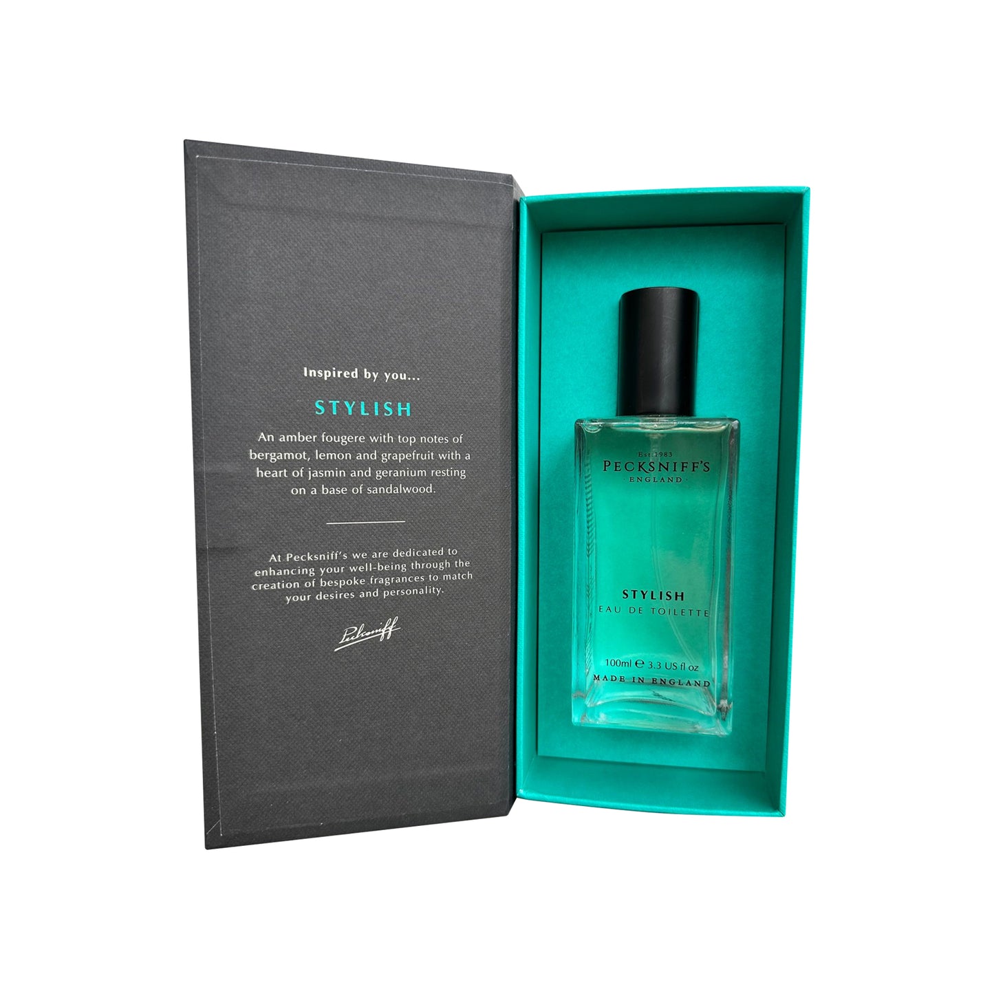 Pecksniff's Men's Stylish Face & Body Cologne – Luxury Eau de Toilette Spray, 100 ml / 3.3 fl oz