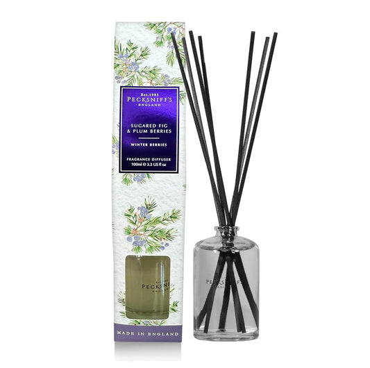 Pecksniffs Sugared Fig and Plum Berries Diffuser | 100ml/3.38 Fl Oz