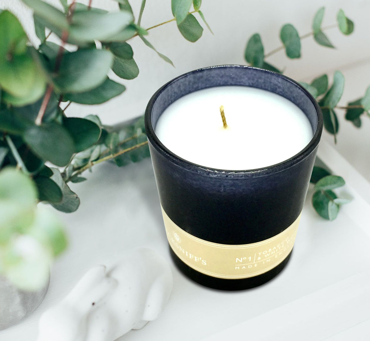Pecksniffs Tobacco & White Wood Scented Candle | 1 Wick, 100g/3.5oz