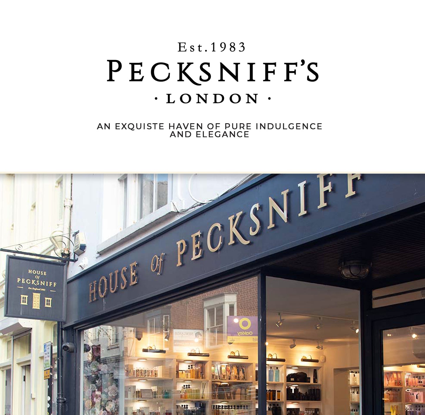 Pecksniff’s Tobacco & White Wood Scented Candle – 1 Wick, 184 g/6.49 oz – Oriental Luxury Fragrance – Black Glass Vessel – Made in England