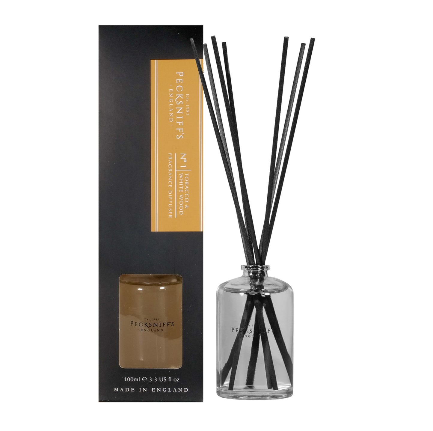 Pecksniff's Tobacco & White Wood Diffuser | 100ml/3.38 Fl Oz