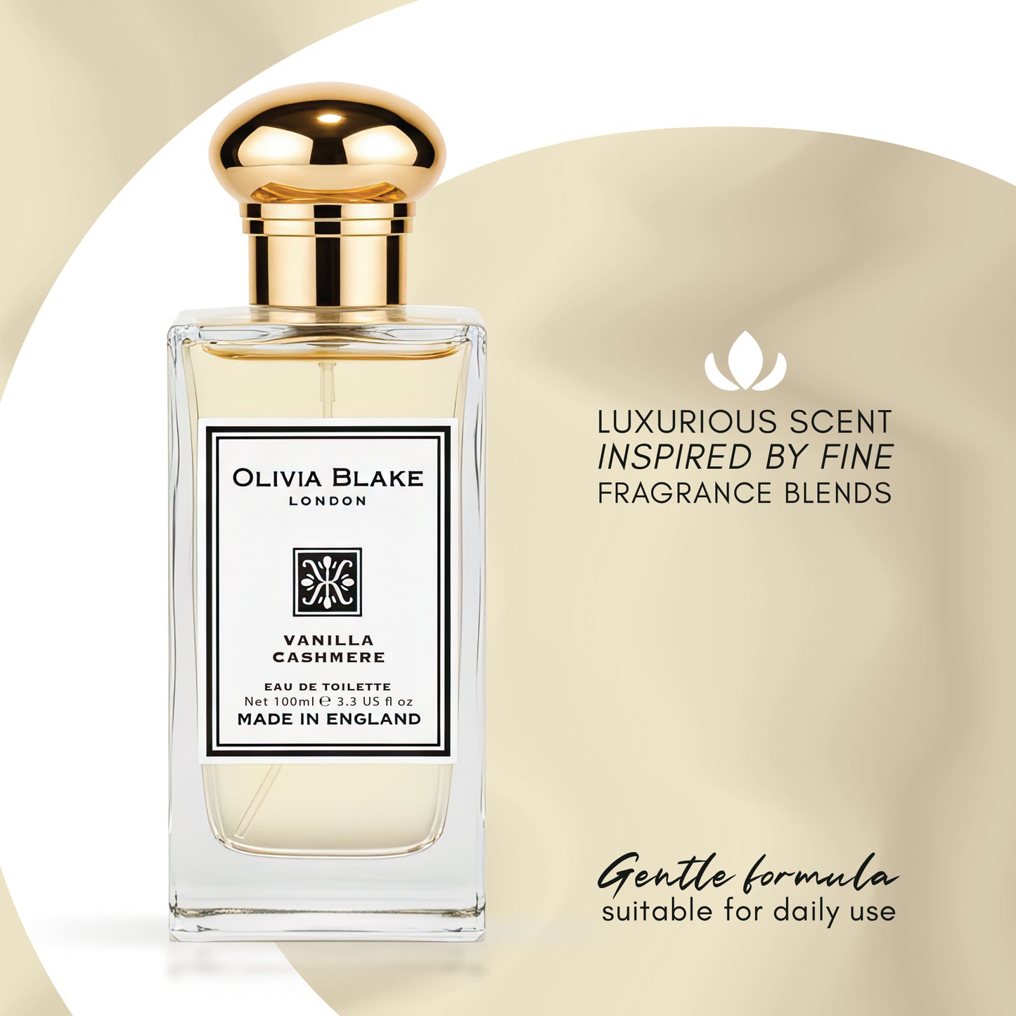 Olivia Blake Vanilla Cashmere Perfume for Women – Fine Fragrance Eau de Toilette Spray, 100 ml/3.3 fl oz