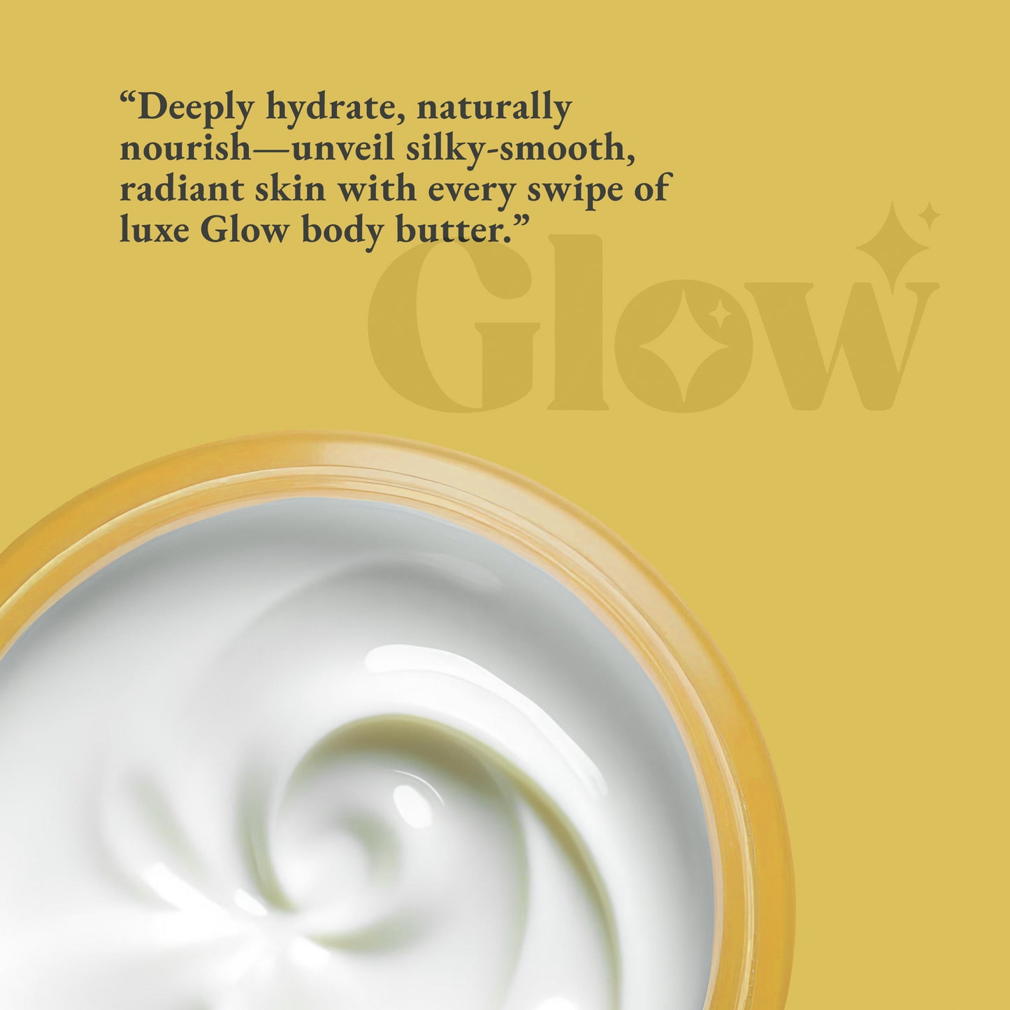 Glow Body Butter, Vanilla Almond & Salted Caramel, 250 ml / 8.45 fl oz, Made in England
