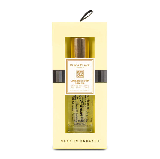 Olivia Blake Lime Blossom & Basil Perfume Roller Ball – 15 ml/0.52 fl oz Fine Fragrance Eau de Toilette, Travel Size Perfume for Women