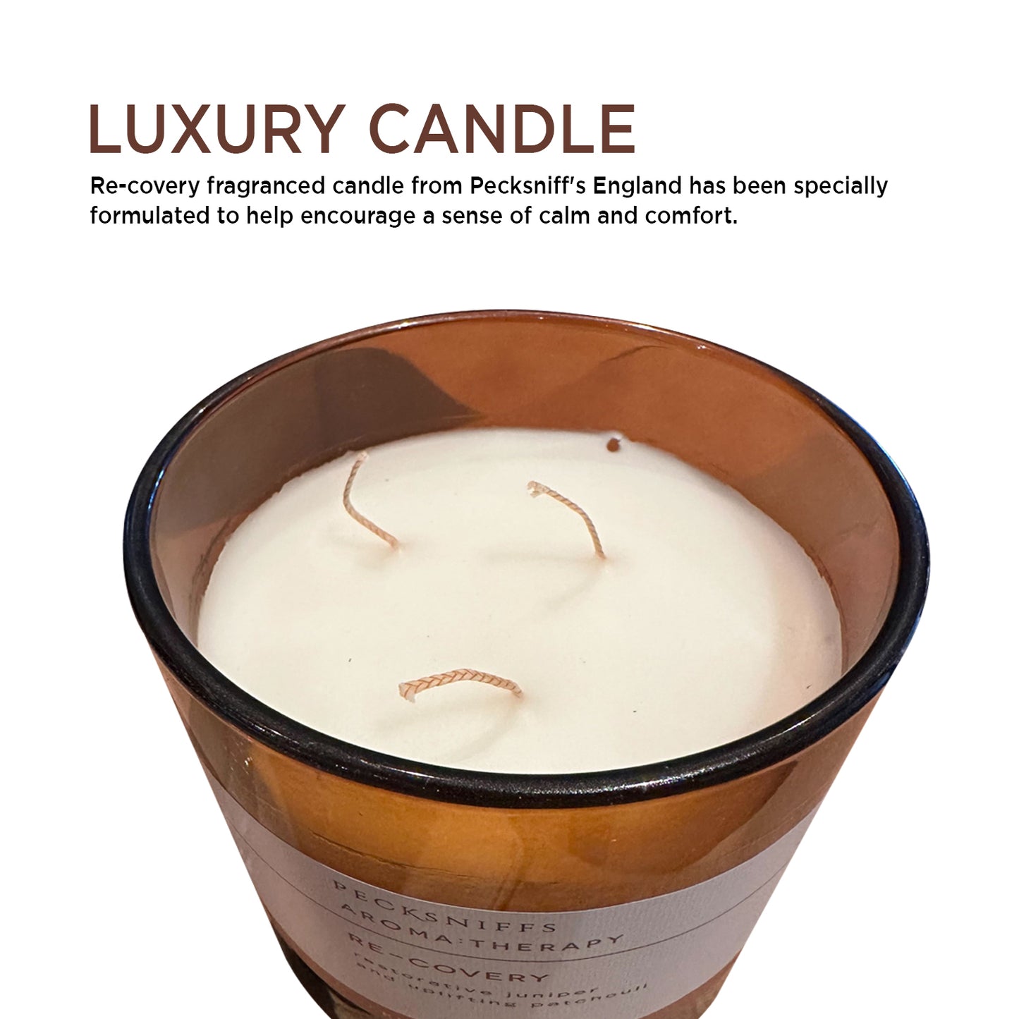 Pecksniffs Amber Re-Covery Candle | 3 Wicks, 550g/19.40oz