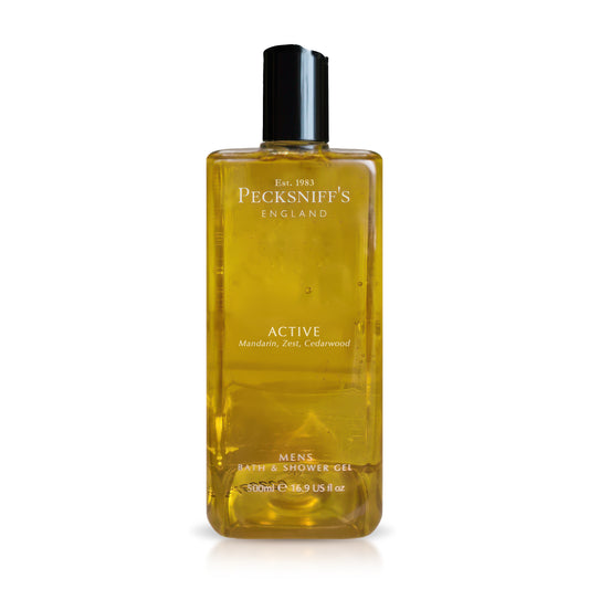 Pecksniffs Active Men's Bath and Shower Gel | 500ml /16.9 Fl Oz