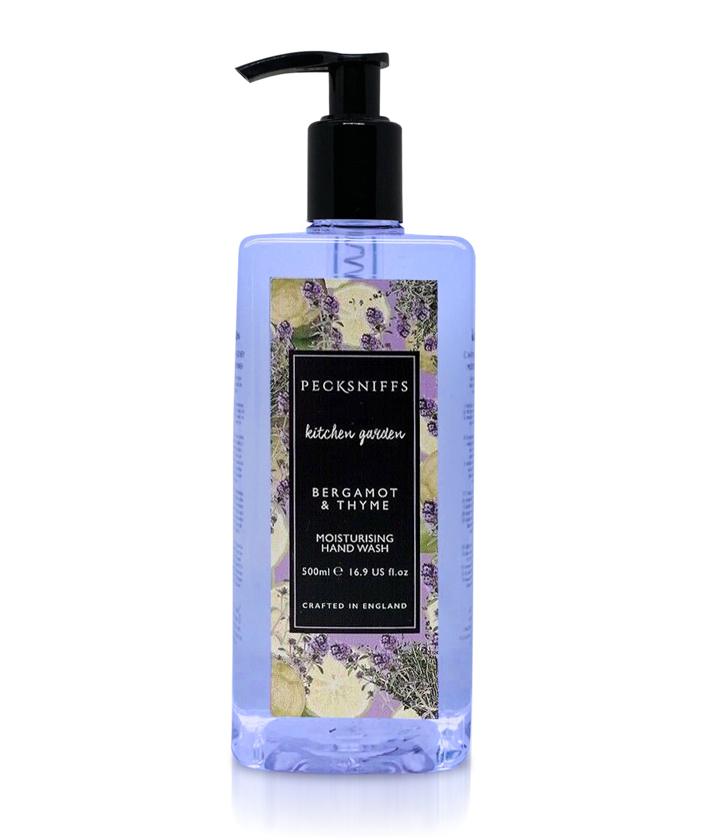 Pecksniff's Classic Bergamot & Thyme Scented Moisturizing Hand Wash | 500ml, 16.9 Fl oz