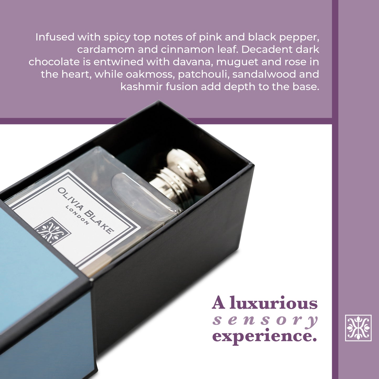 Olivia Blake Blue Agave & Lotus Perfume for Women – Fine Fragrance Eau de Cologne Spray, 100 ml/3.3 fl oz