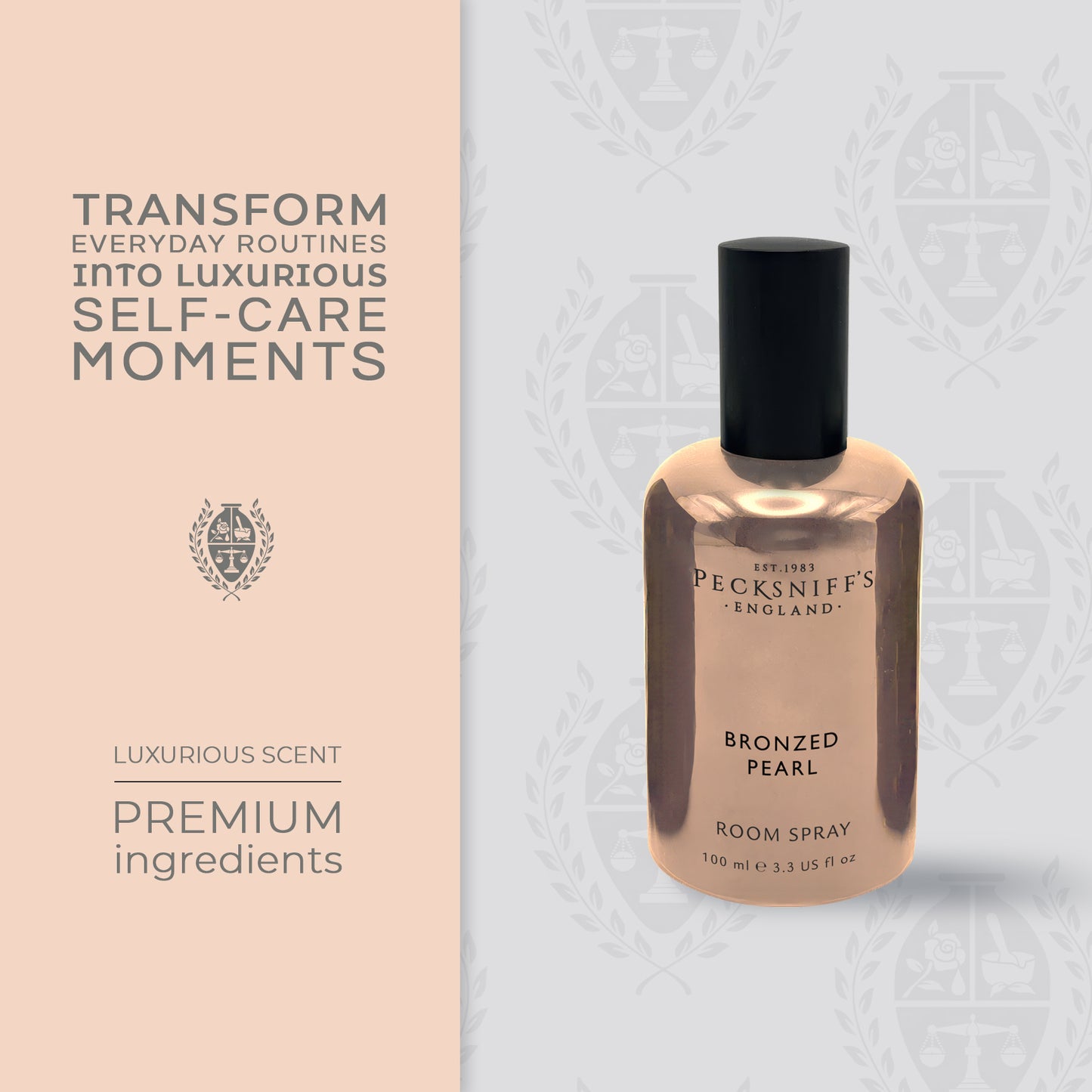 Pecksniffs Bronzed Pearl Room Spray | 100ml/3.38 Fl Oz