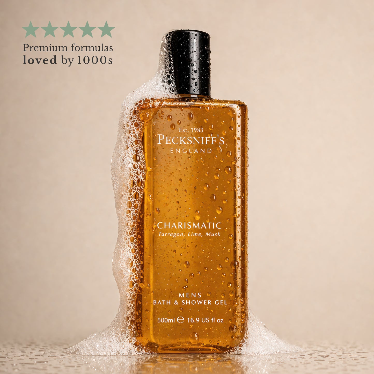 Pecksniffs Charismatic Men's Bath and Shower Gel | 500ml /16.9 Fl Oz