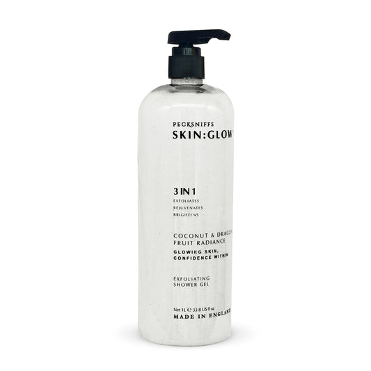 Pecksniffs Coconut & Dragon Fruit Radiance Exfoliating Shower Gel | 1000 ml / 33.80 Fl Oz