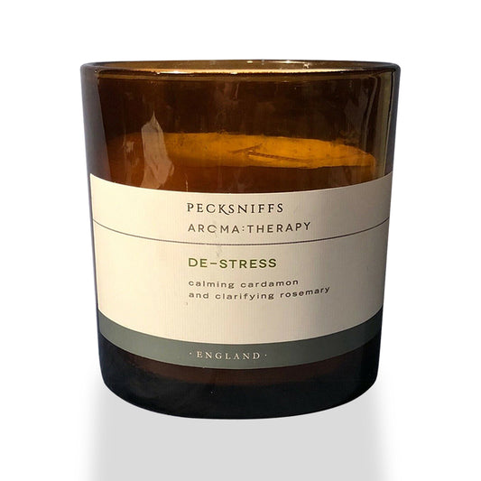 Pecksniffs Amber De-Stress  Aroma Therapy Candle | 1 Wick, 184g/6.49oz