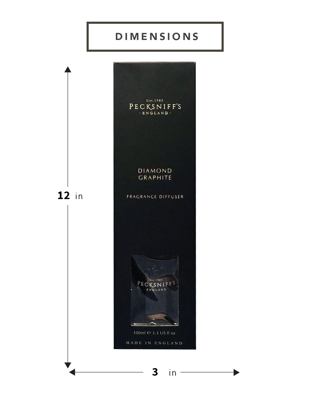 Pecksniffs Diamond Graphite Diffuser | 100ml/3.38 Fl Oz