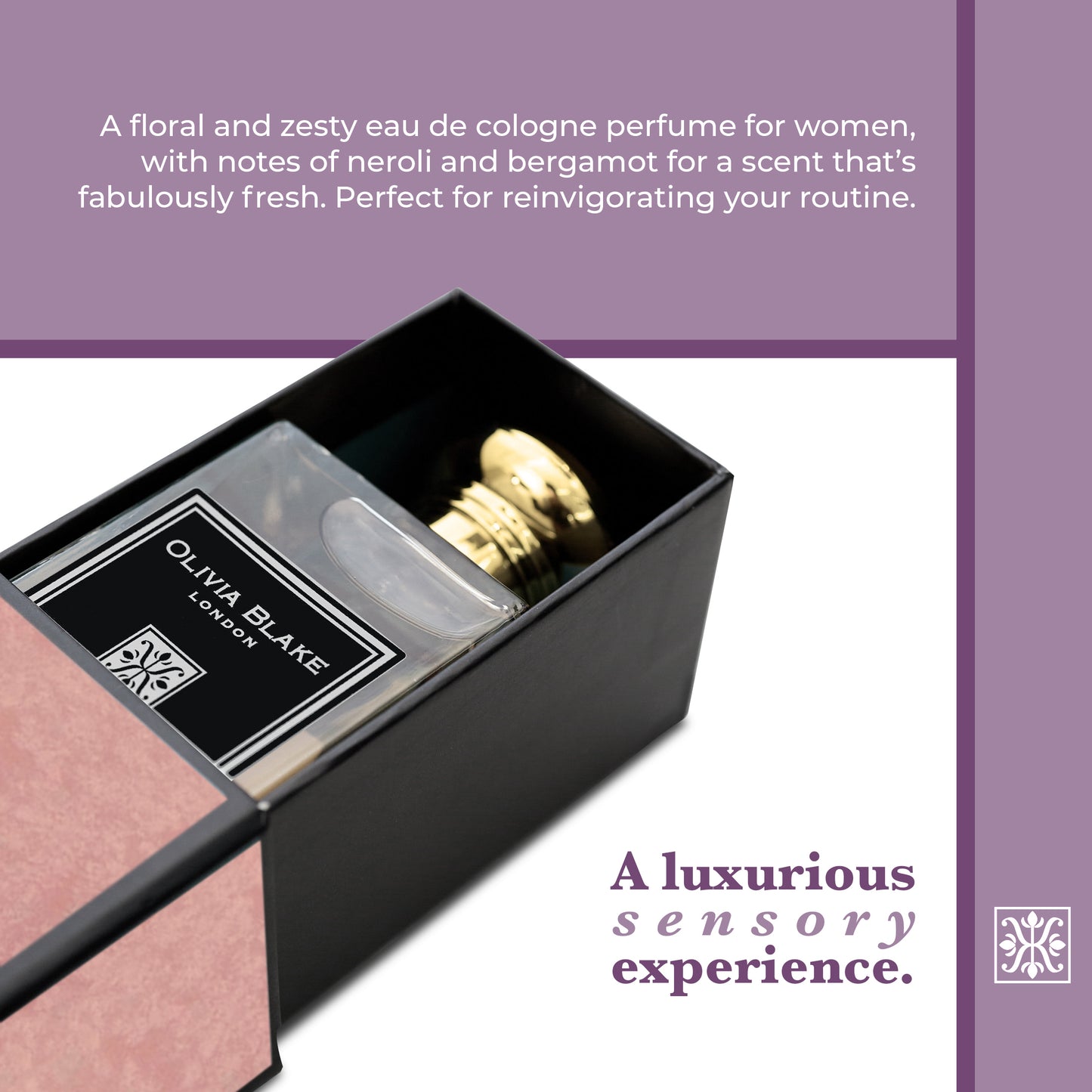 Olivia Blake Dusky Rose Perfume for Women – Fine Fragrance Eau de Cologne Spray, 100 ml/3.3 fl oz