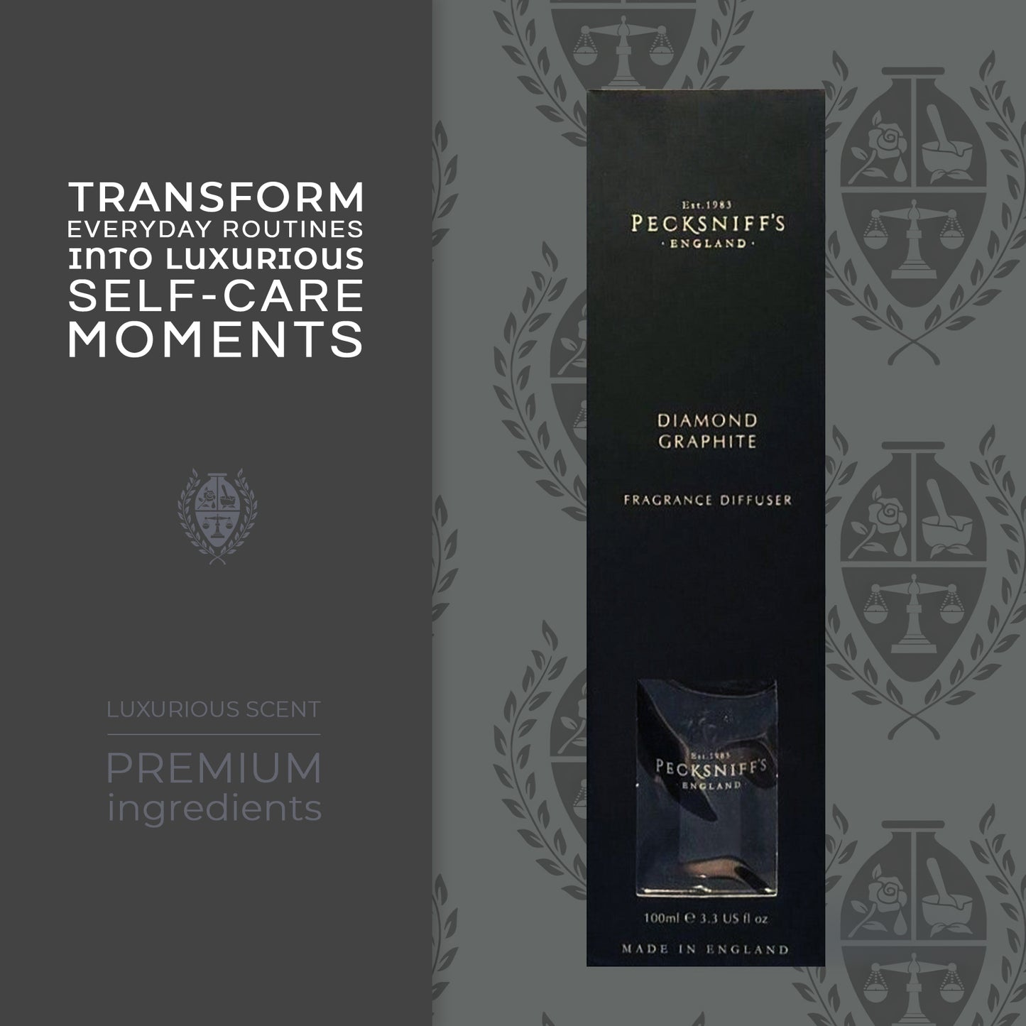 Pecksniffs Diamond Graphite Diffuser | 100ml/3.38 Fl Oz