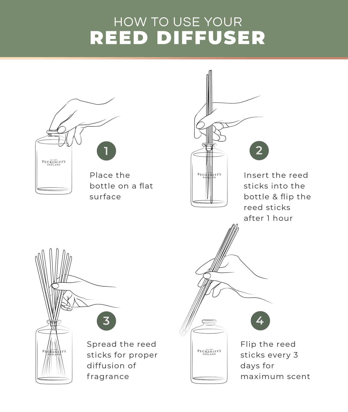 Pecksniffs Fresh Cotton & Pink Lily Diffuser | 100ml/3.38 Fl Oz