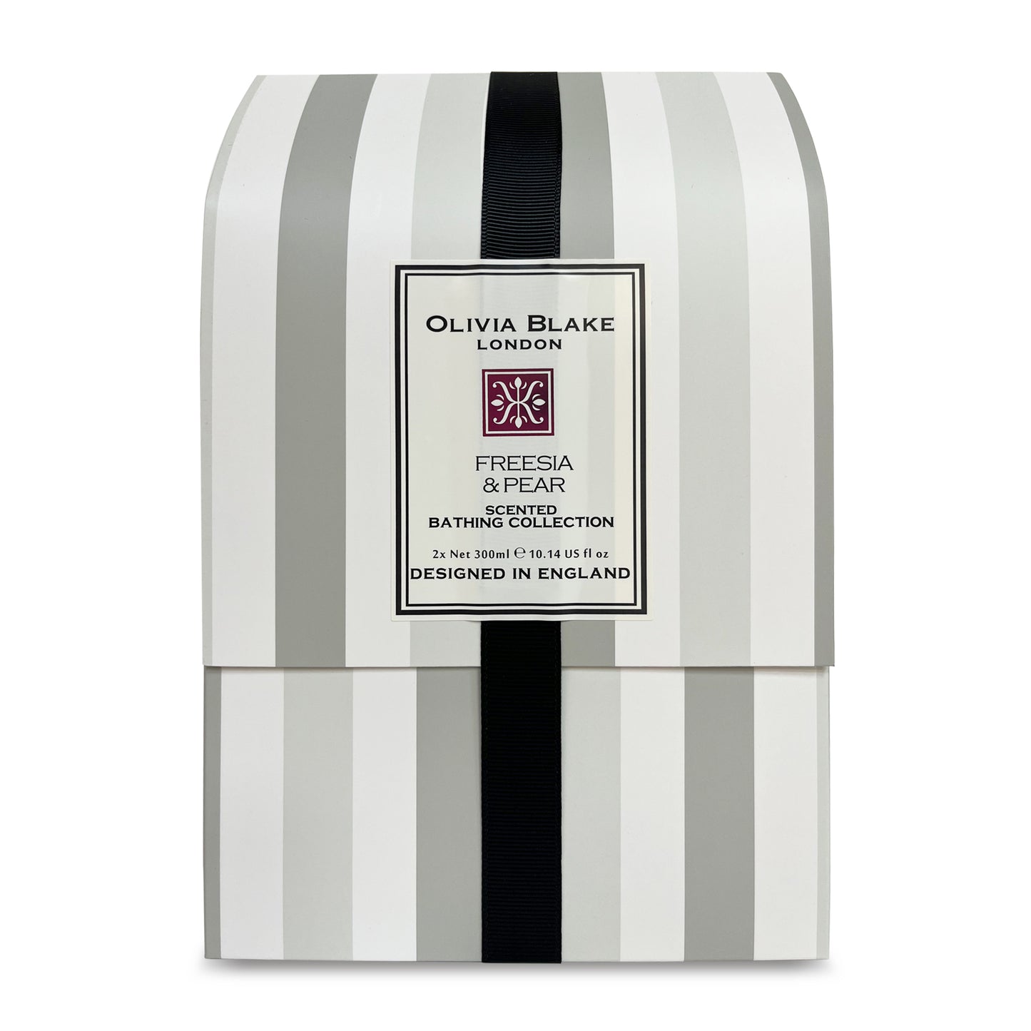 Olivia Blake Freesia & Pear Bathing Collection Gift Set, Luxurious Bath & Body Essentials in Elegant Keepsake Box, Includes Shower Gel and Body Lotion, Designed in England, 300ml/10.14 fl oz