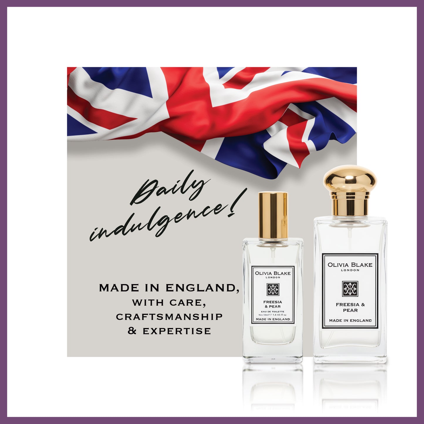 Olivia Blake Fine Fragrance Freesia & Pear Duo Gift Set – 100 ml/3.38 fl oz Eau de Cologne & 50 ml/1.69 fl oz Eau de Toilette, Fruity Floral Perfume for Women, Made in England