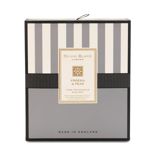 Olivia Blake Fine Fragrance Freesia & Pear Duo Gift Set – 100 ml/3.38 fl oz Eau de Cologne & 50 ml/1.69 fl oz Eau de Toilette, Fruity Floral Perfume for Women, Made in England